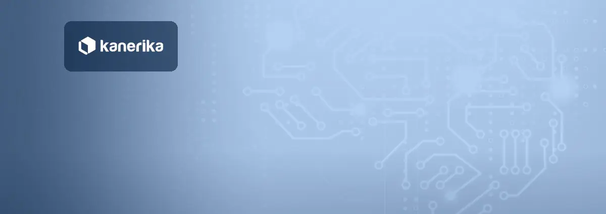 Kanerika blog banner for AI vs AGI vs ASI, an abstract neural network glowing above a circuit board