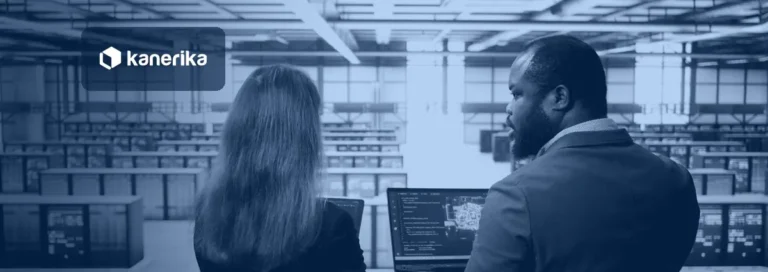 Kanerika blog banner for data management trends in 2026, showing a data team reviewing governed enterprise data