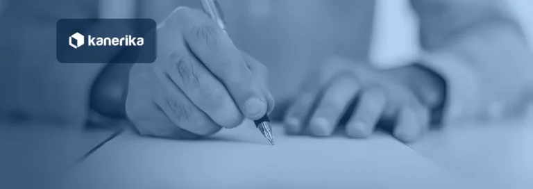 Hands of an insurance claims adjuster signing a claim document with a pen at a desk, banner for generative AI in insurance use cases and strategy