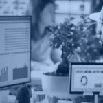 Professional reviewing AI-driven analytics dashboards, illustrating OpenAI Dots always-on AI agents for enterprise work