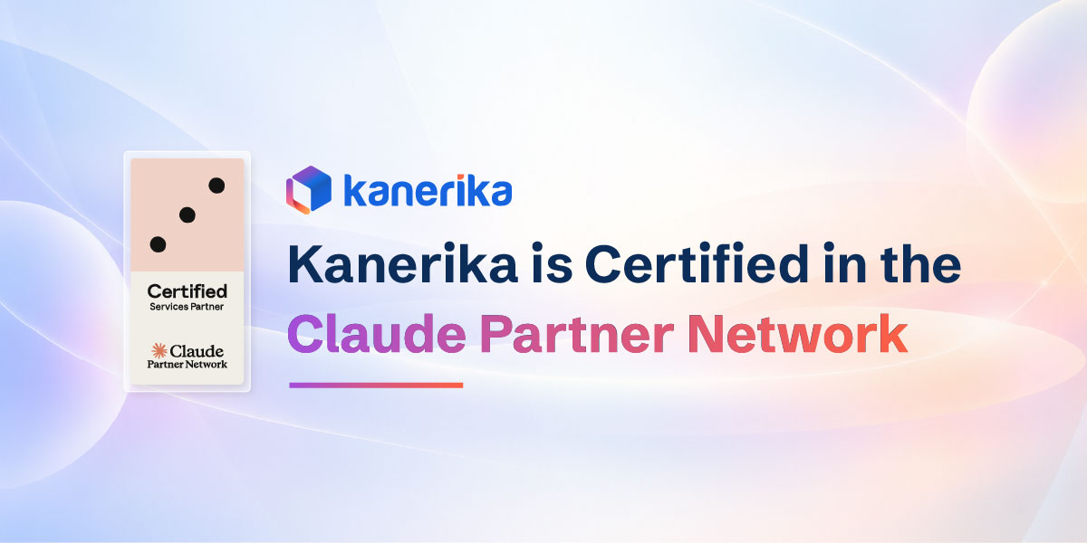 Kanerika cover image for Claude partner network newsroom article